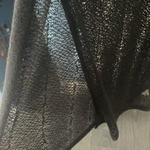 Long sleeve black two-piece maxi dress